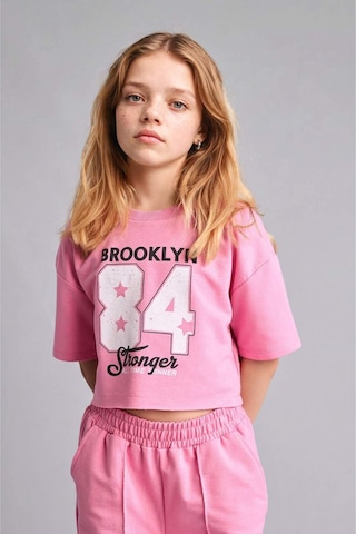Defacto 2li Crop Üst Geniş Paça Alt Pembe Takım Kız Çocuk E6413a826aupn82 Pembe-pn82