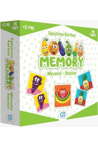 Ca Games Memory Hafıza Kartı Puzzle Meyveler - Sebzeler 48 Parça