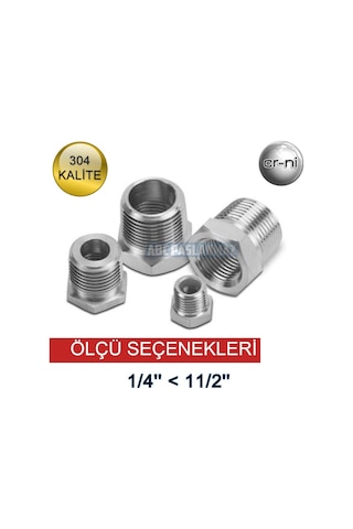 Paslanmaz Çelik Dişli Redüksiyon Busing Erkek-Dişi 304 Kalite (465617923)