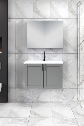 %100 Mdf 80 Cm Riva Banyo Dolabı Beyaz
