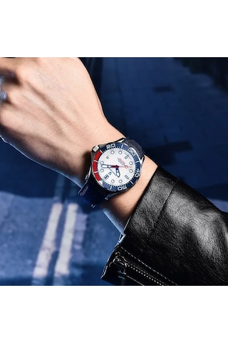 Pagani Design Pd-1667 007 42mm Japan Seiko Nh35 Otomatik Erkek Kol Saati Gümüş-beyaz-kırmızı