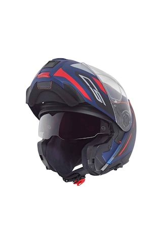 Schubert C5 Omega Blue Çene Açılır Motosiklet Kask Mavi - Kırmızı