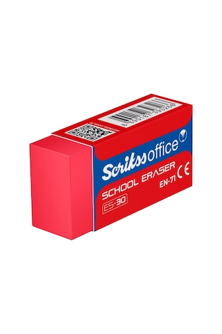 Scrikss Okul Silgisi Kırmızı Es-30 - 1 Adet