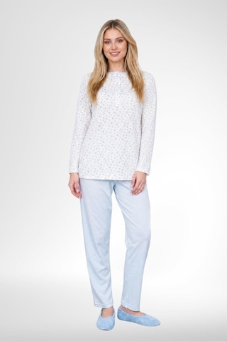Mecit Pijama Mecit 6384 Mavi Büyük Beden Kadın Sabahlık Pijama Gecelik Seti