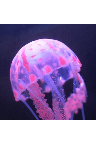 Vkemall Oranj Orta Boy Fluoresan Yumuşak Silikon Denizanası - Akvaryum Dekorasyonu, Canlandıran Su Ortamı, Zenginleyici Görünüm