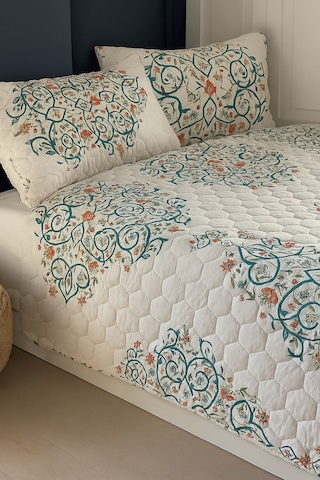 Canary Çift Kişilik Kapitone Dolgulu Pike 4 Mevsim Petek Dsn Yastık Kılıfı Dahil 200x230cm Çok Renkli