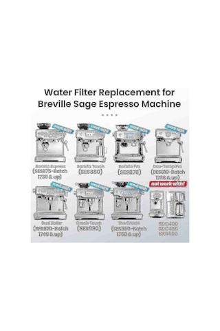 Sage Kahve Makinesi Qd-4 Su Filtresiyle Uyumludur - Sage Barista Express Pro Touch 2024 - Su Filtresi Diğer