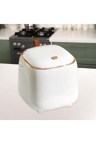 Pazly Suntek Sepeti Sehpa Ofis Küçük Kovası Için Çöp Beyaz Beyaz Banyo Qj Beyaz