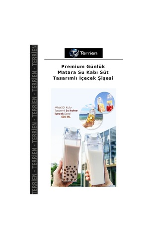 Premium Günlük Matara Su Kabı Süt Tasarımlı İçecek Şişesi Yok
