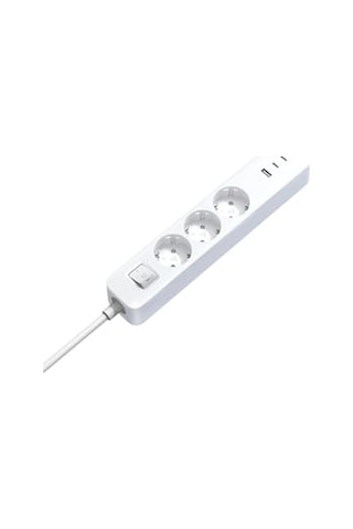 20w Power Strip 3 Lü Priz - 2 Usb-c + 1 Usb-a Hızlı Şarj