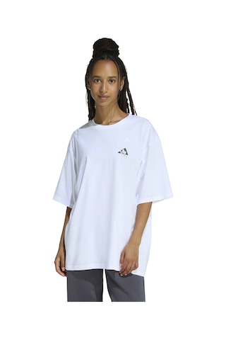 Adidas Soft Sıde Os T Whıte Beyaz Kadın Kısa Kol T-shirt 000000000102477056