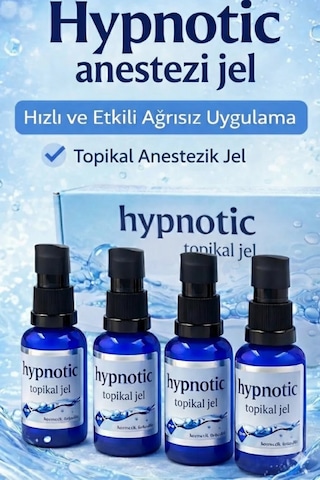 Hypnotic Acı Azaltıcı Kalıcı Makyaj Dövme Lazer Jeli 20 Ml 4 Adet Şeffaf