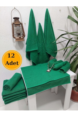Yeşil Berber Havlusu Denizli 50x90 Cm 12'li