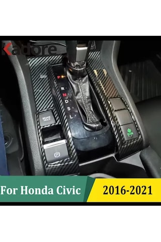 Honda Civic Fk7 -fc5 Uyumlu Vites U Çerçeve Tam Kaplama Karbon
