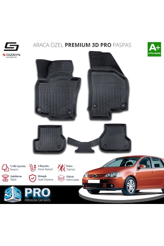 Volkswagen Golf 5 3d Pro Havuzlu Paspas 2004-2008 A+ Kalite