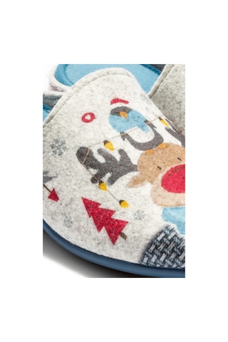 Twigy Geyik Kadın Ev Terliği Mavi 36/41 CC0149B Çok Renkli