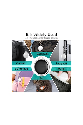 Wezone F03 Mfi Onaylı Bluetooth Takip Cihazı, Evcil Hayvan Kayıp Engelleme, 10 Ay Pil Ömrü, Apple "bul" Uygulaması İle Uyumlu, 4 Adet Siyah Paket Siyah