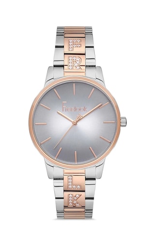 Freelook Fl-64389 Çelik Kordon Ve Kasa 5 Atm Su Geçirmez Kadın Kol Saati Rose Gold