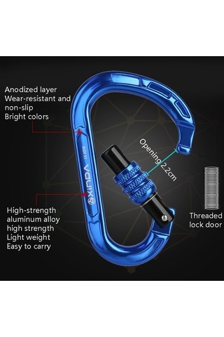 Pazly Xında Xd-8123n Karabina Kilit Hms Emniyet Tokası Armut Ana Turuncu Çok Renkli