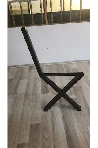 Sırtlı Bank Ayağı Metal Bank Ayağı Bahçe Balkon Bank Ayağı Siyah