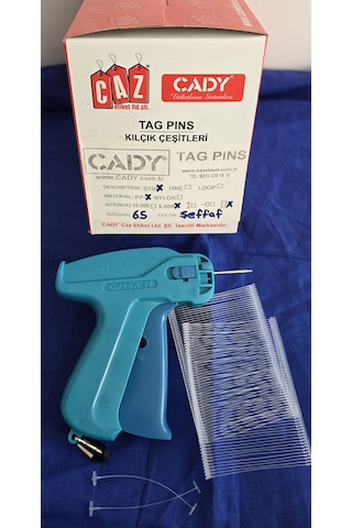 Cady 9l Tabanca+65mm Tekstil Etiketleme Kılçık Seti 5000 Ad