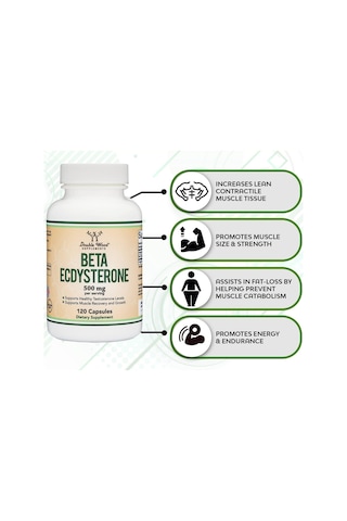Double Wood Beta Ecdysterone - 120 x 500 Mg Capsules