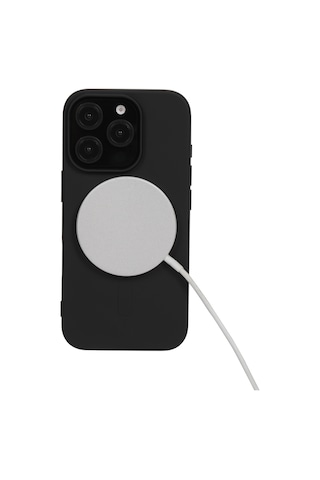 Apple Uyumlu iPhone Gm Blackcase 16 Pro Max Magsafe Özellikli Geri Dönüşüm Siyah Kılıf