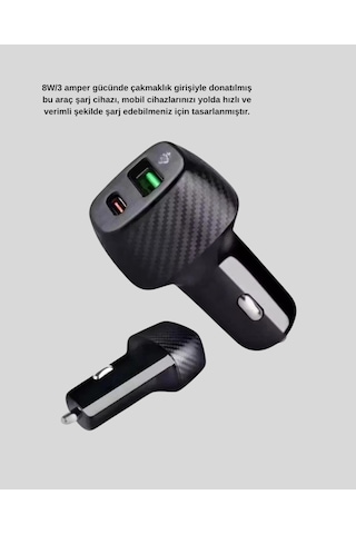 Bluetooth Aux Çevirici Ve Pd Destekli Araç Şarj Cihazı 2 Li Set Diğer