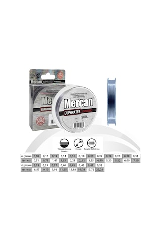 Mercan Euprates Dynamic Gümüş Gri (300 M) Makara Misina