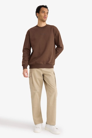 Defacto Boxy Fit Bisiklet Yaka Baskılı Sweatshirt X8282az25aubn539 Kahve-bn539