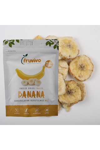 Dondurularak Kurutulmuş Muz 30 Gr, %100 Vegan, Glutensiz