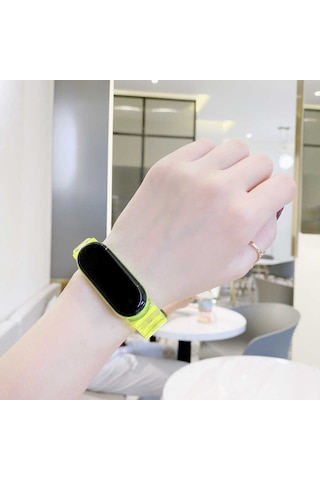 Ekılıf - Xiaomi Mi Band 5 Uyumlu - Kordon Silikon Kordon Krd-27 - Turuncu