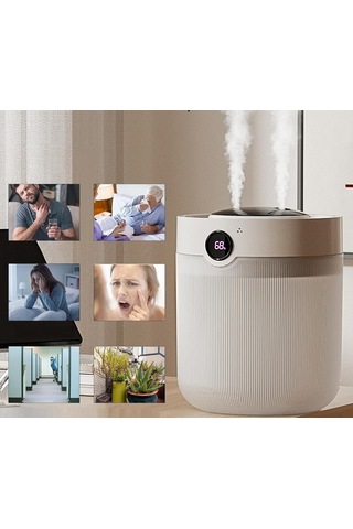 Alpera Home - Hava Nemlendirici 2000ml Su Haznesi - 7 Farklı Işık - Beyaz Renk - Aroma li
