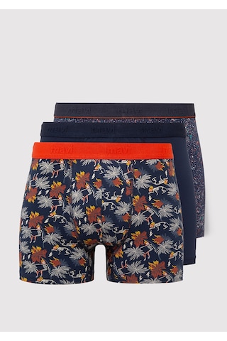 Mavi - 3lü Baskılı Siyah Boxer Seti 0911409-85585
