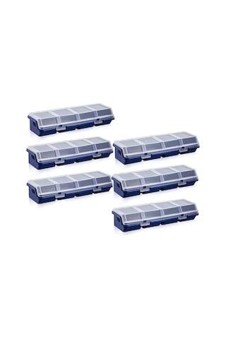 Xurunkeji Paket Vida Düzenleyici Kutu Kapaklı 4 Bölmeli Alet Kutusu Bölücü Bölmeli Kaplar Sıralama Vida Alet Kutusu Kılıfı 50x40x8cm