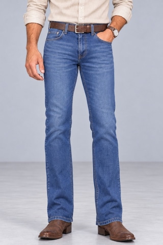 Cedy Denim Cedy Denım-regular Fit Yüksek Bel Esnek Jean Erkek Kot Pantolon C336 Mavi