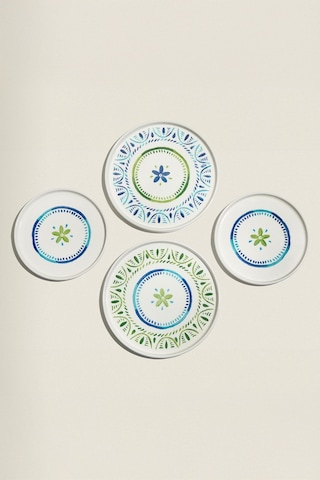 Nehir Karma Blue 6 Kişilik 13 Parça Seramik Kahvaltı Takımı Beyaz - Mavi