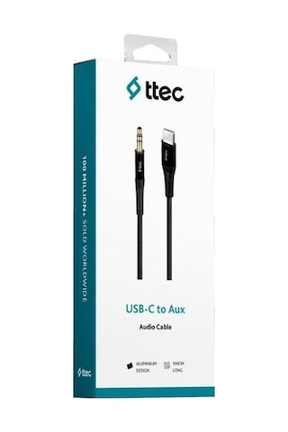 Ttec 2ak03s Aux - Type-c Kablo 1mt Siyah Ttec 2ak03s Aux - Type-c Kablo 1mt Siyah