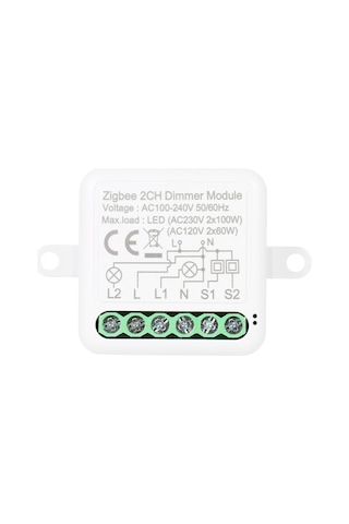 Neevoyu Zigbee 3.0 Akıllı Işık Modülü 2 Yollu: Uzaktan Kontrol, Parlaklık Ayarlama Ve Zamanlama - Beyaz E24093 Ağ Geçidi Gereklidir