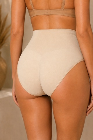 Fit Women Kadın Yüksek Bel Esnek 3 Lü Külot Bej-kahve-kırmızı