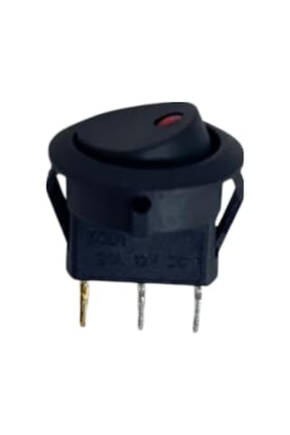 Yuvarlak On-off Nokta Işıklı Anahtar 3 Pin Switch 10 Adet