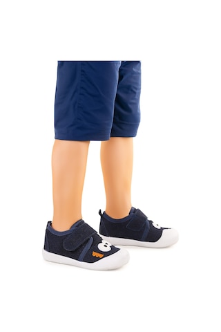 Kiko Kids Cookie Cırtlı Erkek Bebek İlk Adım Panduf Ayakkabı Lacivert