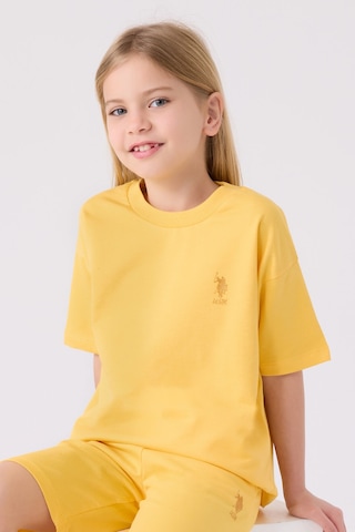 U.S. Polo Assn. Kız Çocuk Sarı Bermuda Takım Us1850-c-v4 Sarı