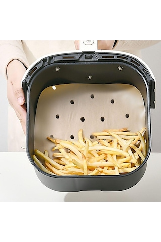 250 Adet Air Fryer Pişirme Kağıdı Tek Kullanımlık Hava Fritöz Yağ