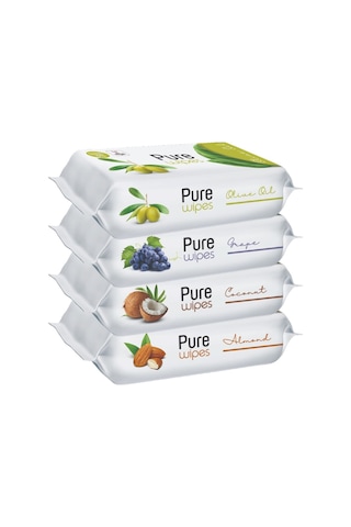 Pure Baby Wipes Islak Havlu Mendil 50 Yaprak 12'li Set