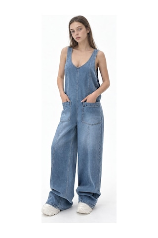 Hiccup Squalo Kadın Tulum Açık-orta Mavi Denim