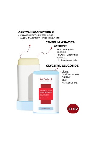Cell Fusion C Aquatıca Nemlendirici Yüksek Koruyucu Stick Güneş Kremi 19 G