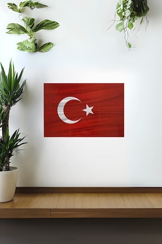 Büro Ev Ofis Hediyesi İçin 75x50cm Manyetik Yapışır Milli Bayrak Duvar Stickerı