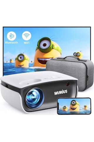 Wimius S25 Mini Wifi ve Bluetooth Özellikli 1080P Destekli Projektör