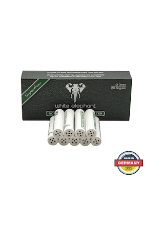 White Elephant 9mm Kömürlü Pipo Filtresi 20 Adet 352465